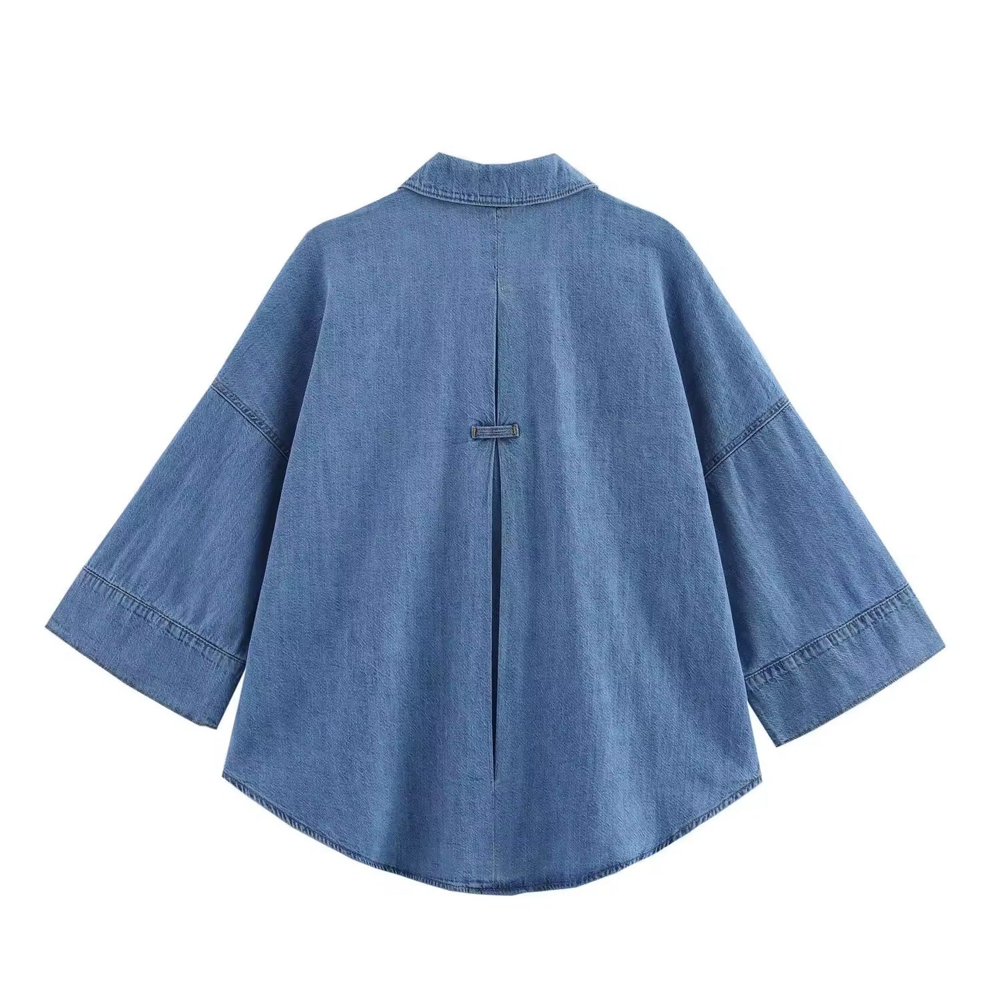 Denim Zweiteiler – Oversized Hemd & Weite Hose
