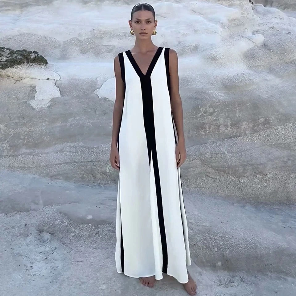 Robe noire et blanche