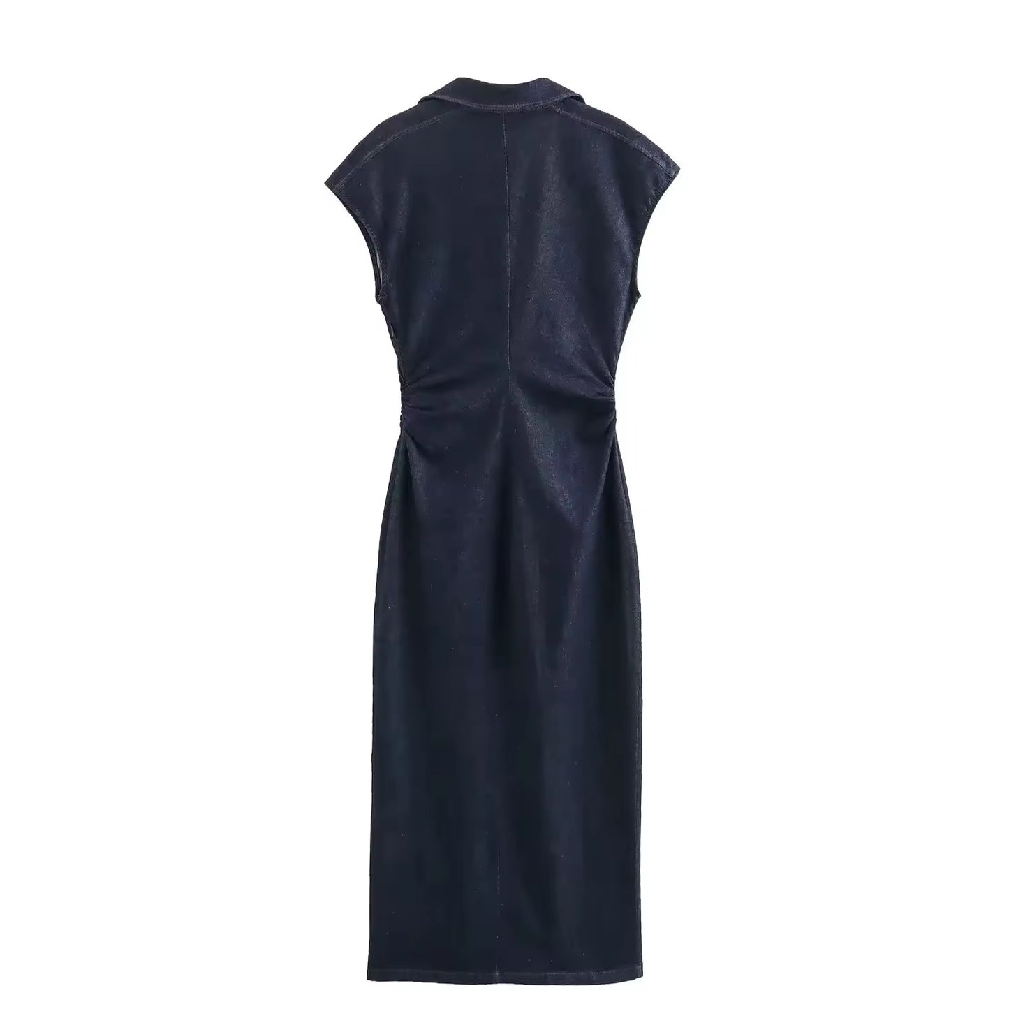 Denim-Hemdblusenkleid mit Knopfleiste