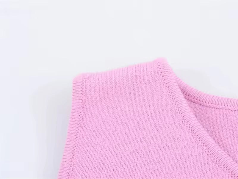 Elegante ärmellose Weste mit Zierknöpfen