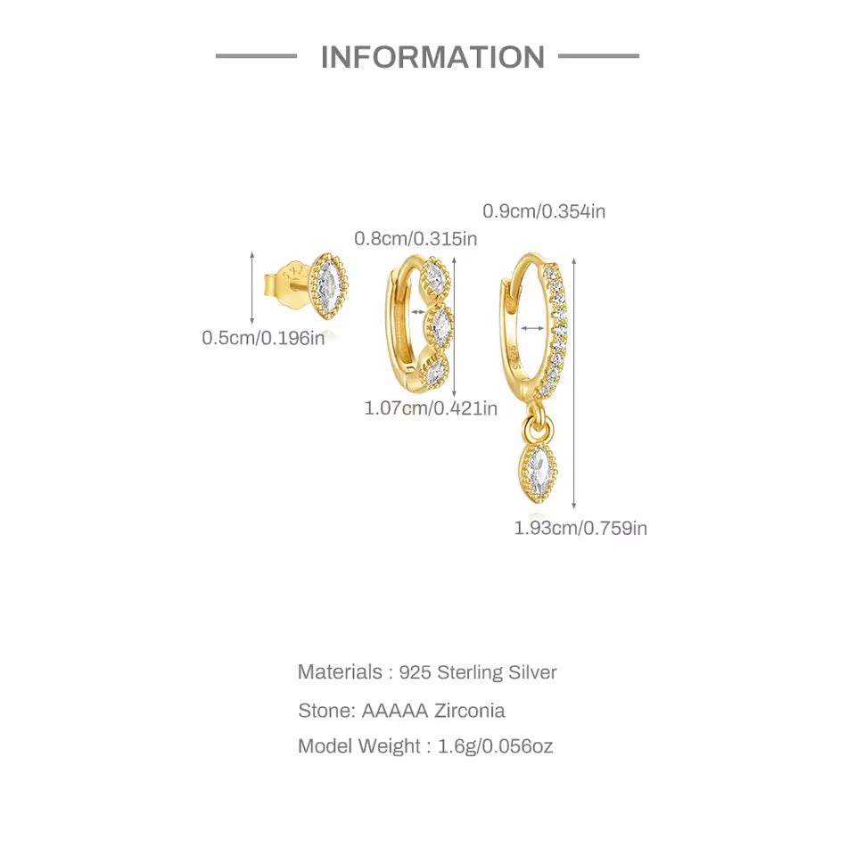 Golden Elegance Ohrring-Set