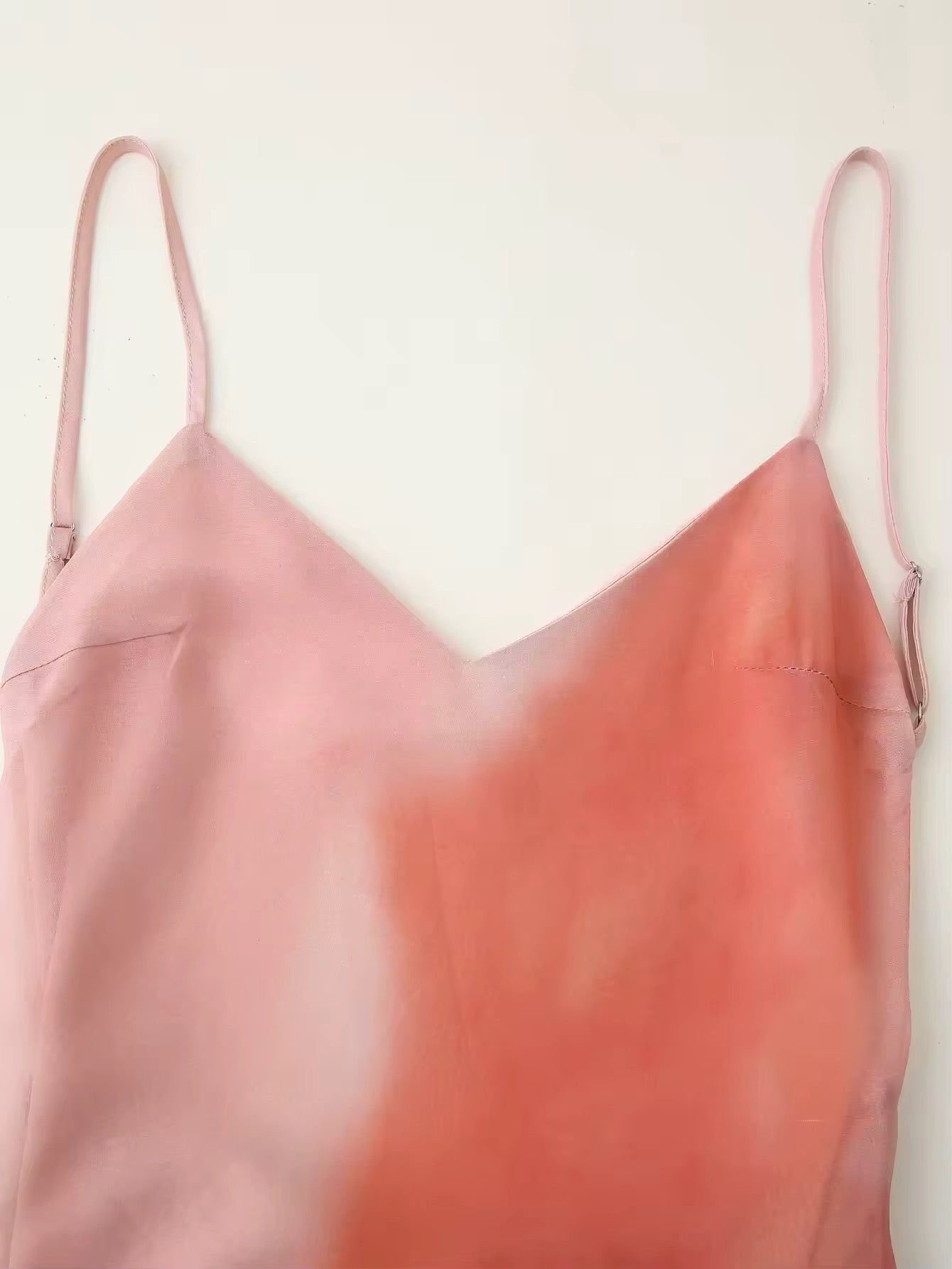 Fließendes Maxikleid mit Aquarell-Print
