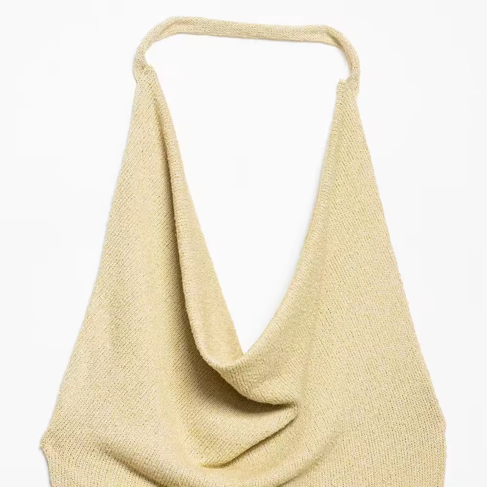Maxikleid mit Wasserfallausschnitt