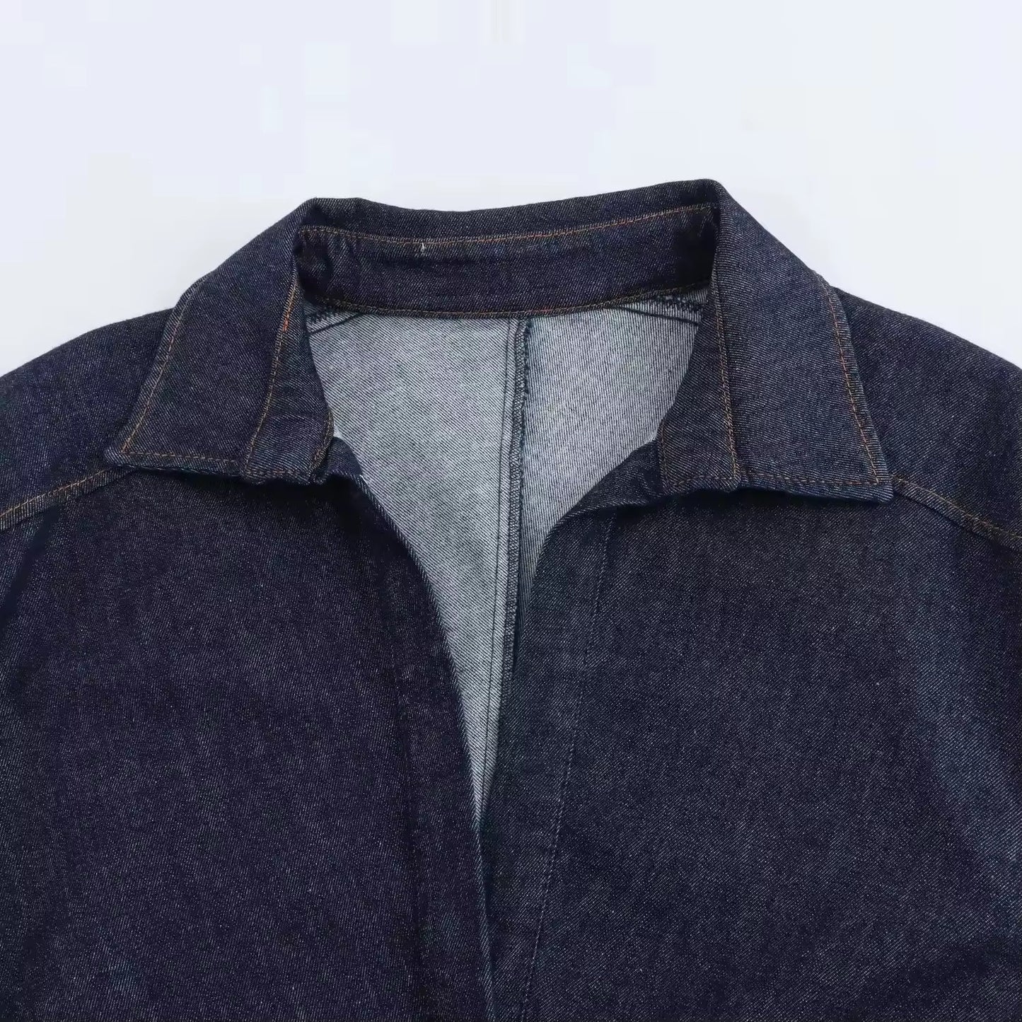 Denim-Hemdblusenkleid mit Knopfleiste
