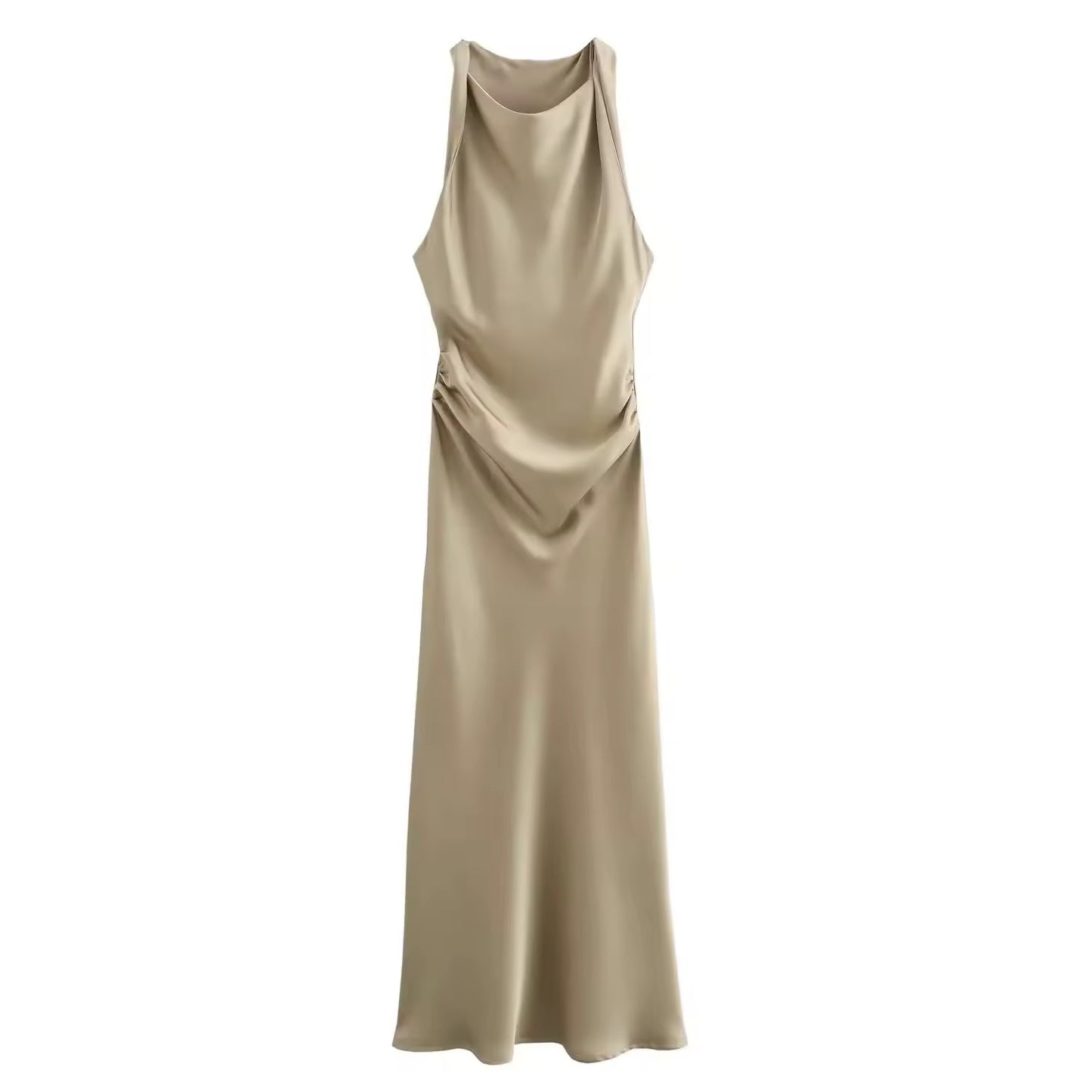 Satin Maxi Kleid “Elegant Drape