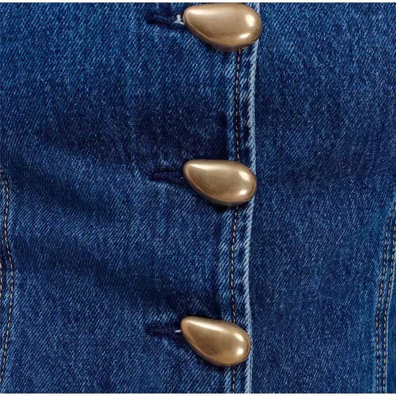 Denim Chic Corset Top