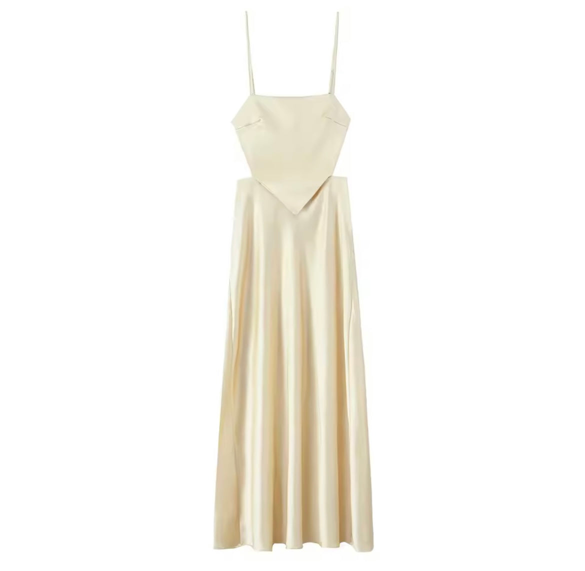Luna Satin-Maxikleid