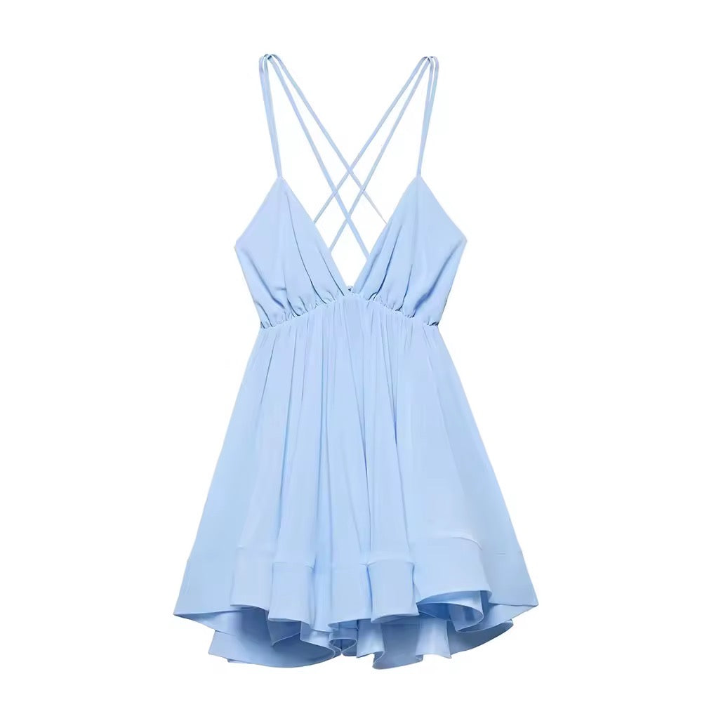 Luftiges Sommerkleid mit Spaghettiträgern