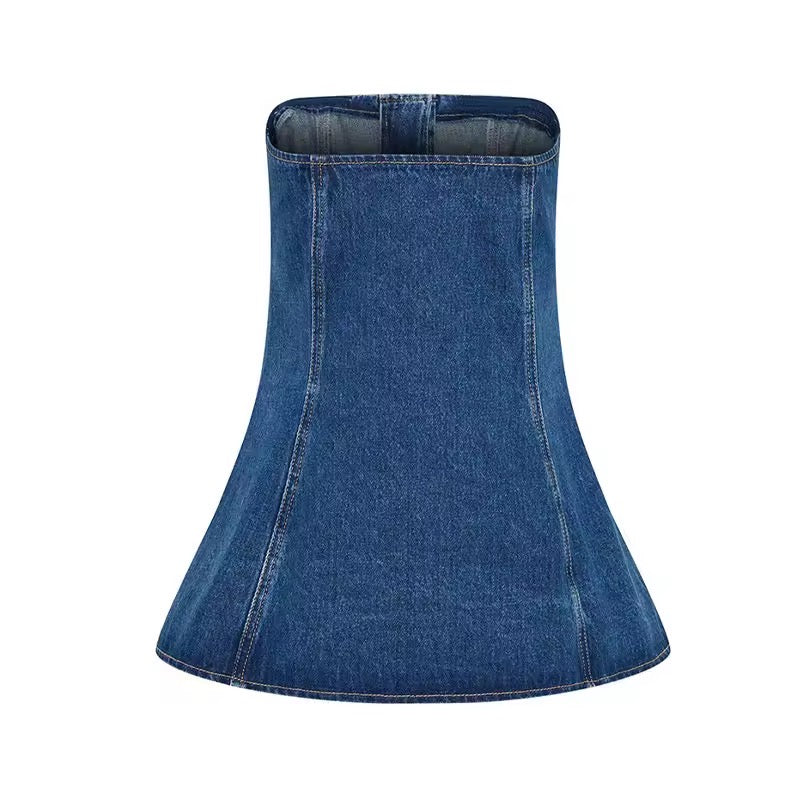 Denim Chic Corset Top