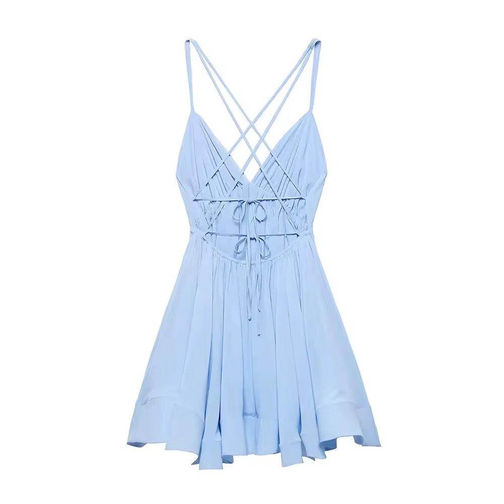 Luftiges Sommerkleid mit Spaghettiträgern
