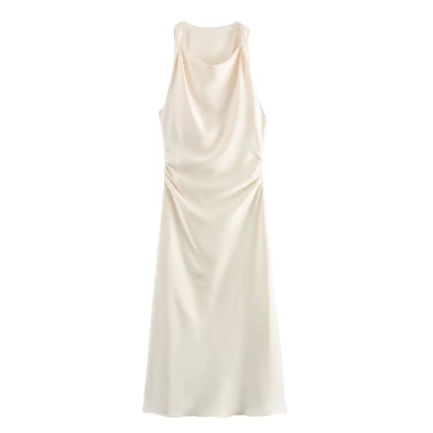 Satin Maxi Kleid “Elegant Drape