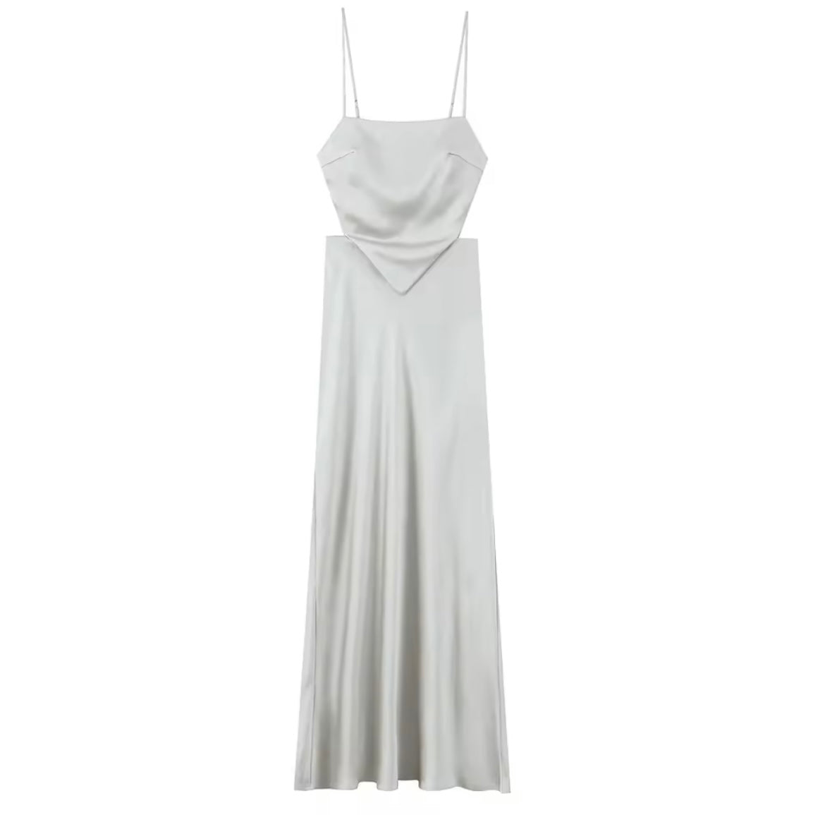 Luna Satin-Maxikleid