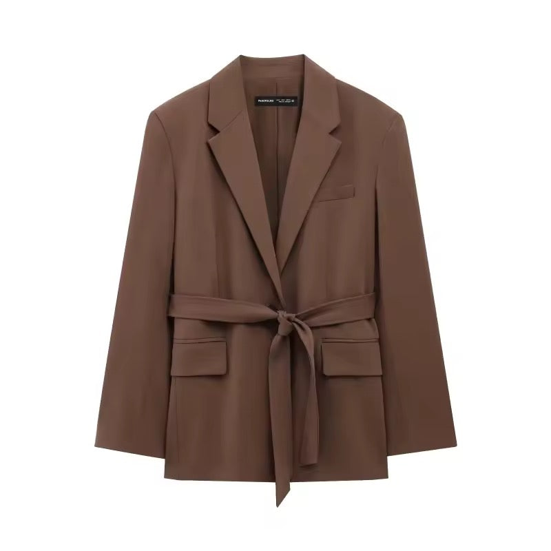 Damen Blazer mit Bindegürtel