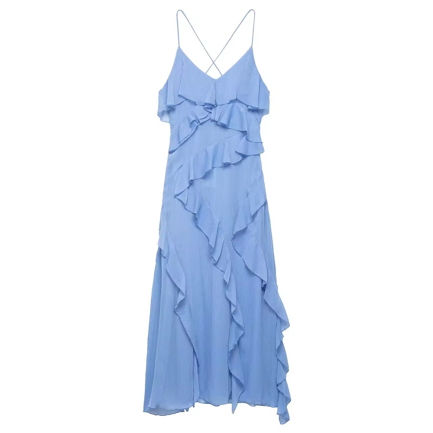 Fließendes Volantkleid