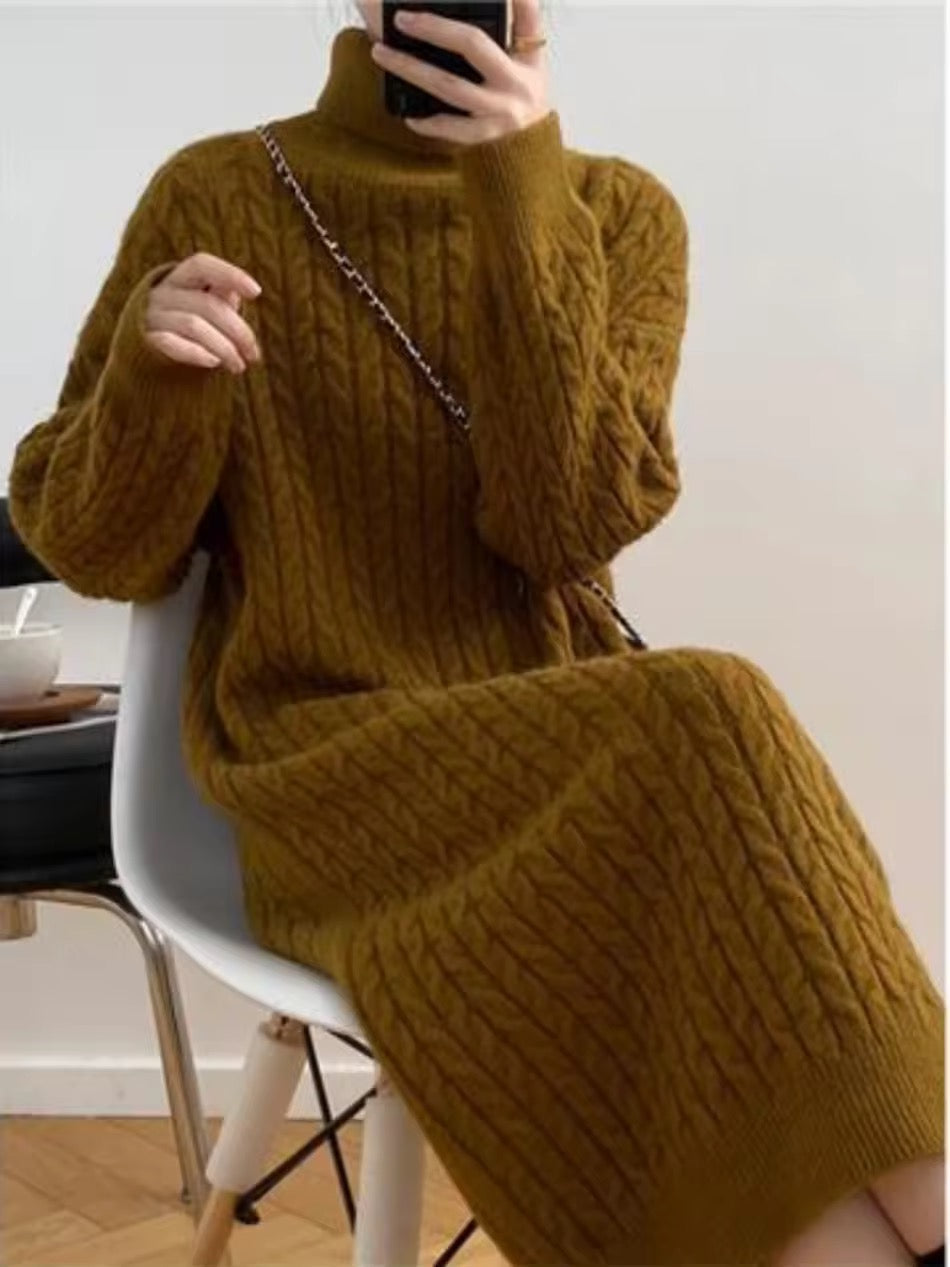 cable-knit dress