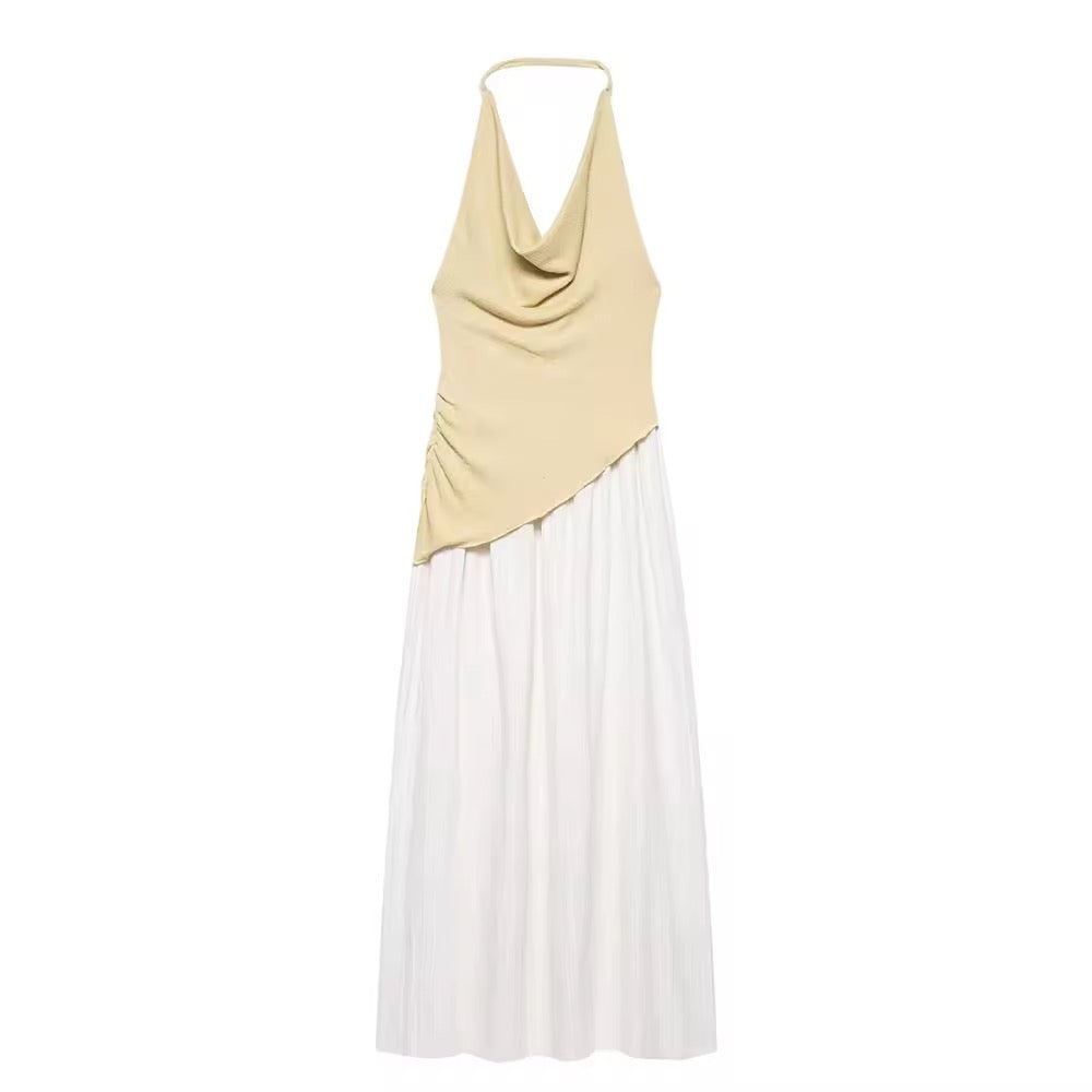 Maxikleid mit Wasserfallausschnitt