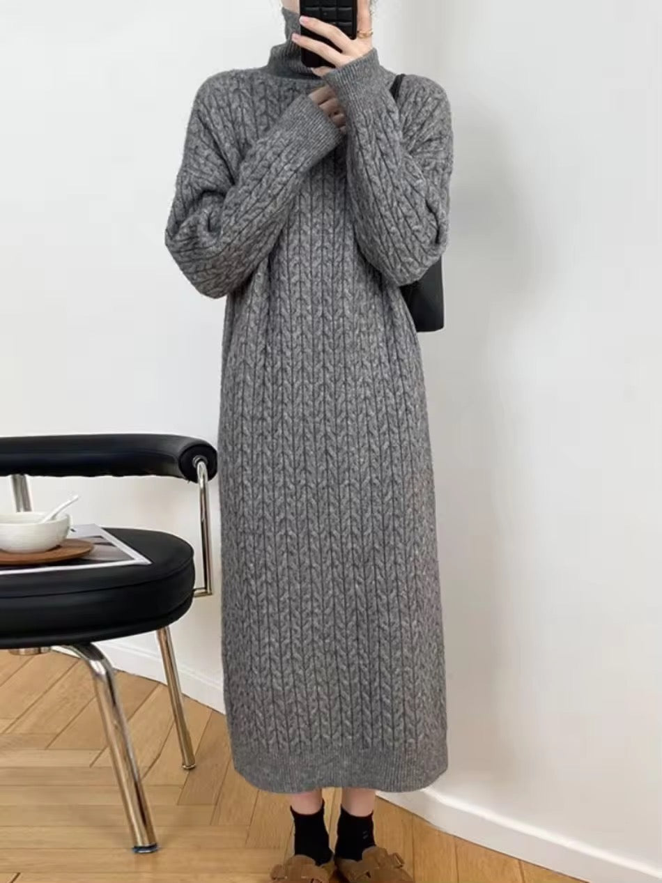 cable-knit dress