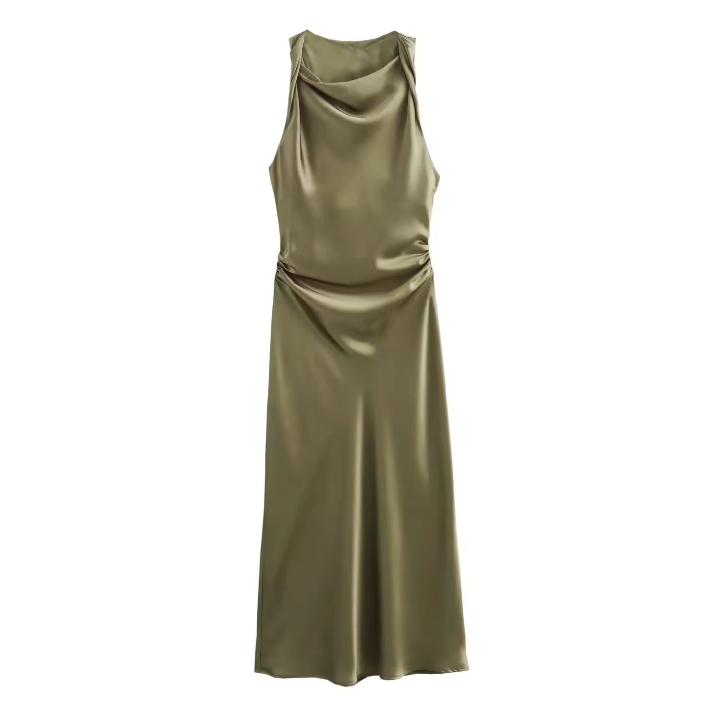 Satin Maxi Kleid “Elegant Drape