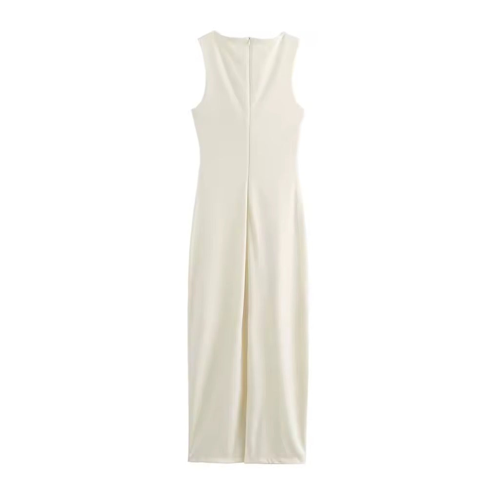 Elegant Cut-Out Midi Kleid