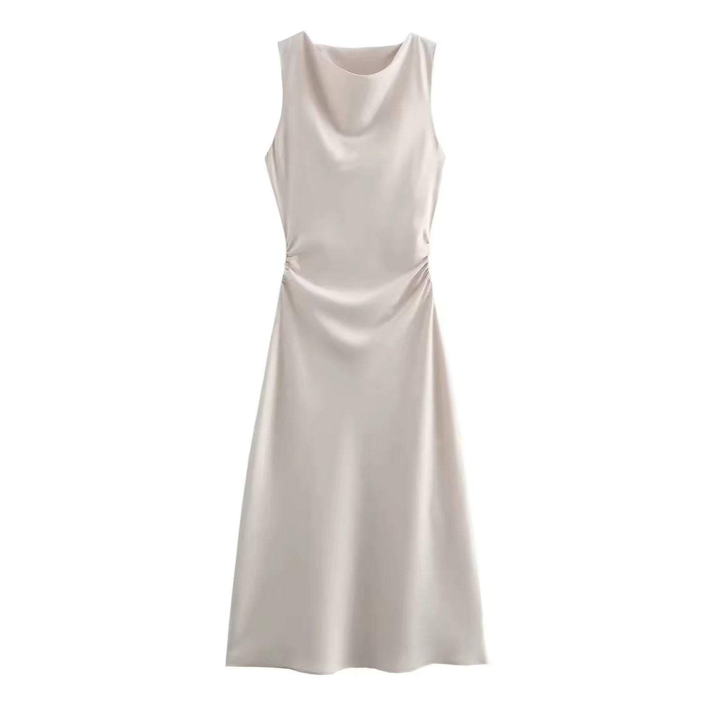 Satin Maxi Kleid “Elegant Drape