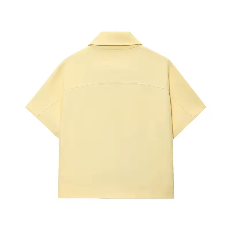 Kurzarm Blusenjacke mit Reißverschluss