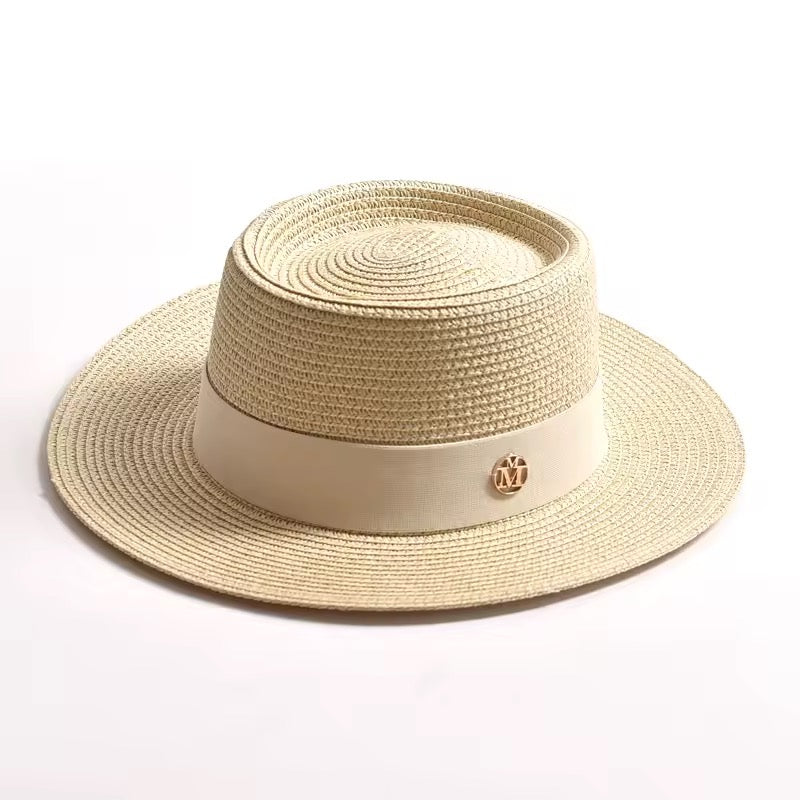 Eleganter Boater-Hut aus Stroh
