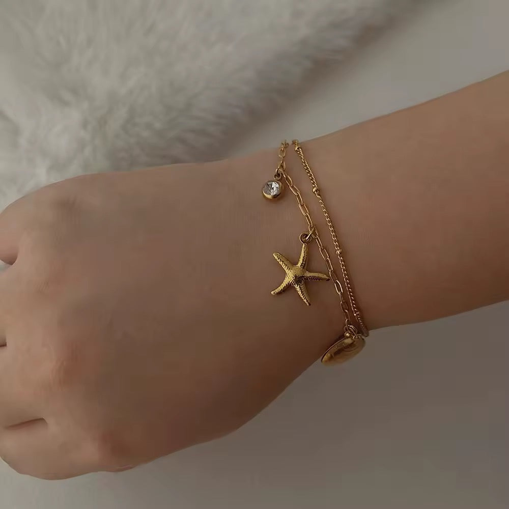 Muschel & Seestern Armband – Wasserfest