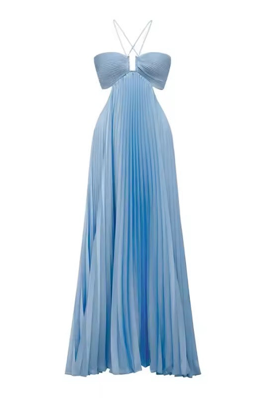 Sky Breeze Plissee-Abendkleid