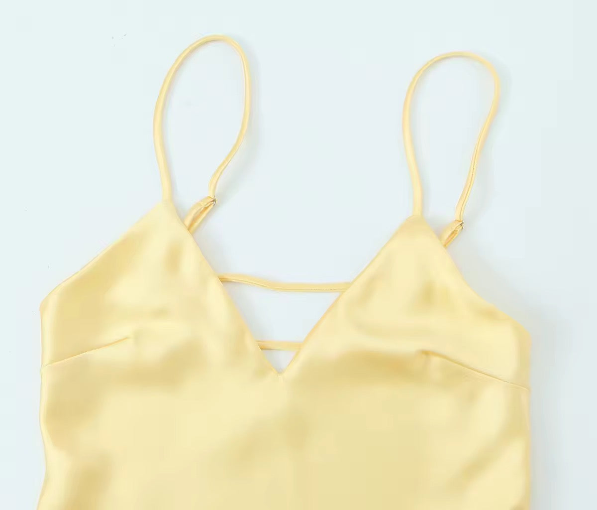 Langes Satin Slip Kleid