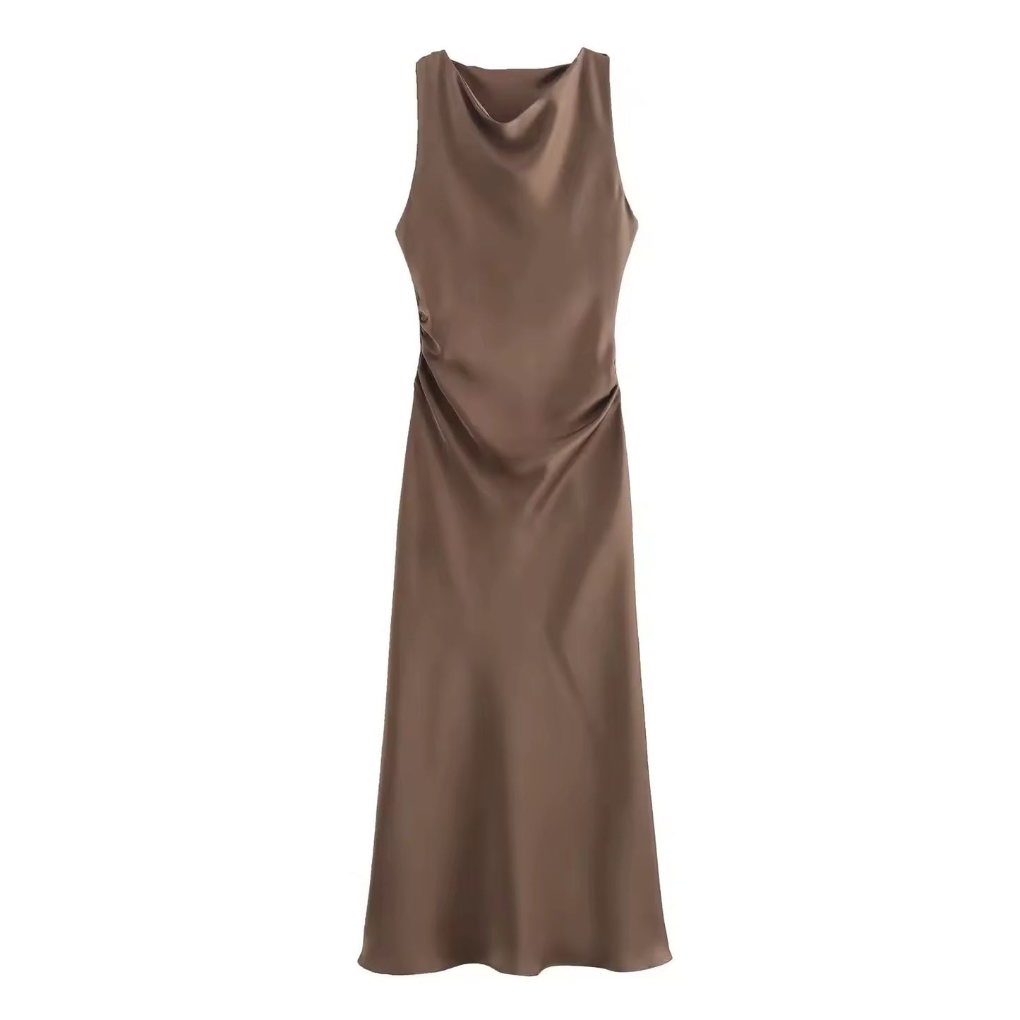Satin Maxi Kleid “Elegant Drape