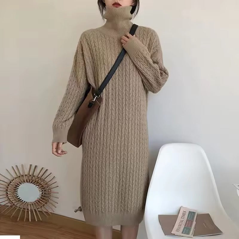 cable-knit dress