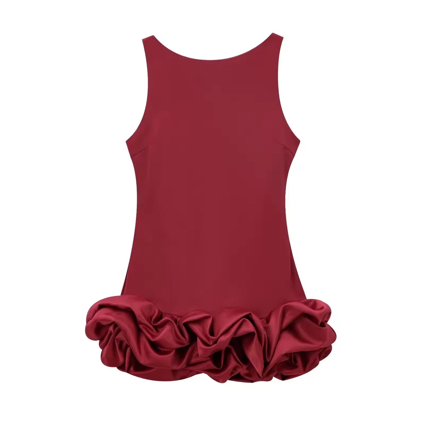 mini dress with ruffle details