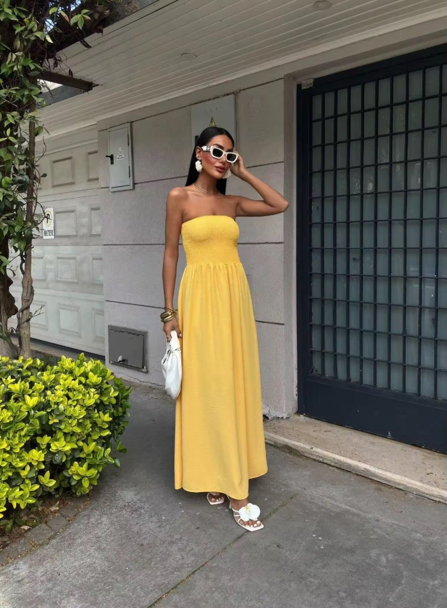 Strapless Boho Kleid