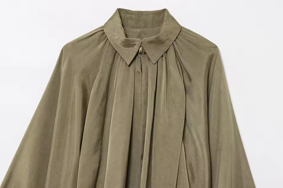 Oversize-Jacke in Seidenoptik
