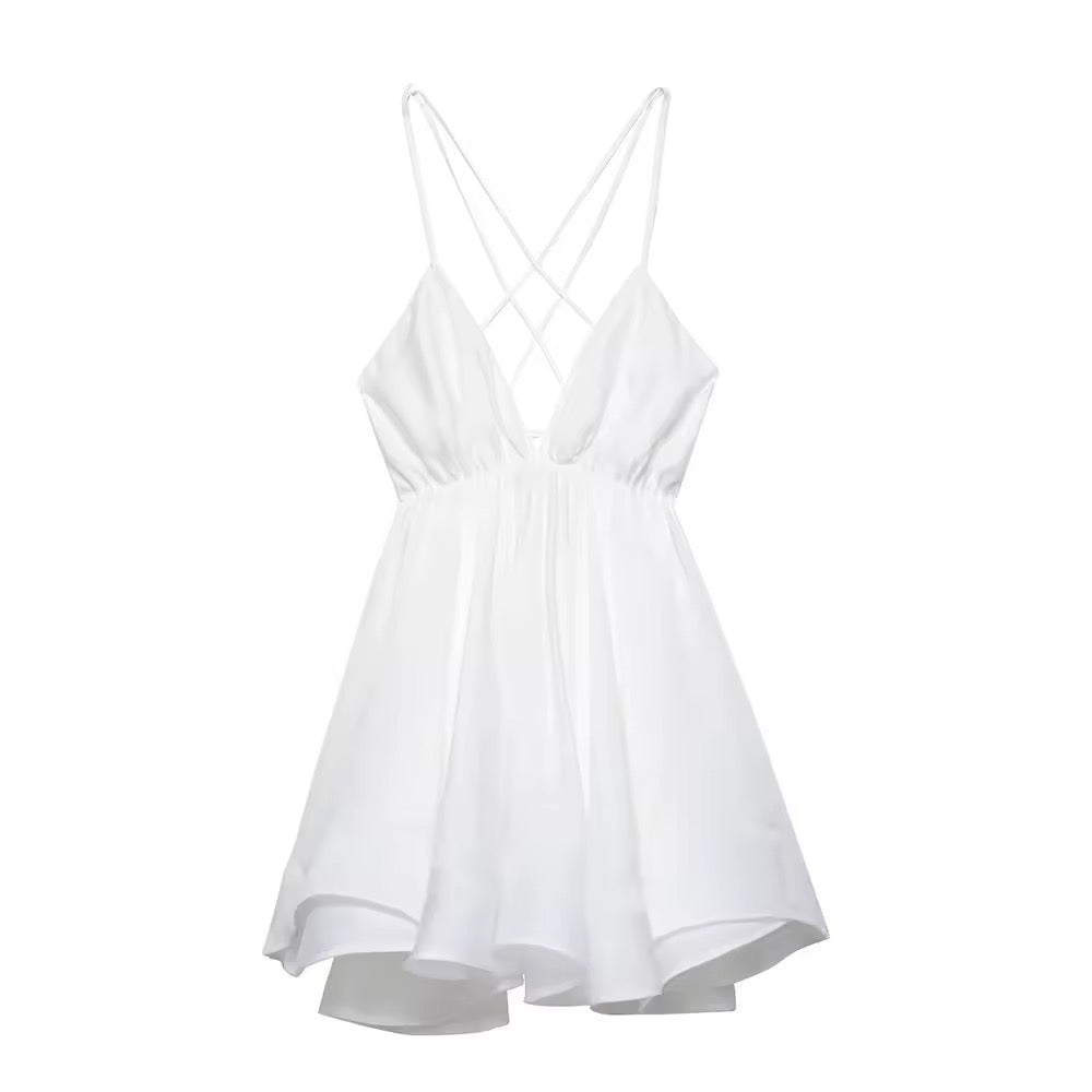 Luftiges Sommerkleid mit Spaghettiträgern
