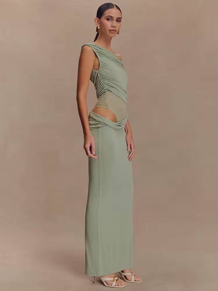 One Shoulder Maxikleid