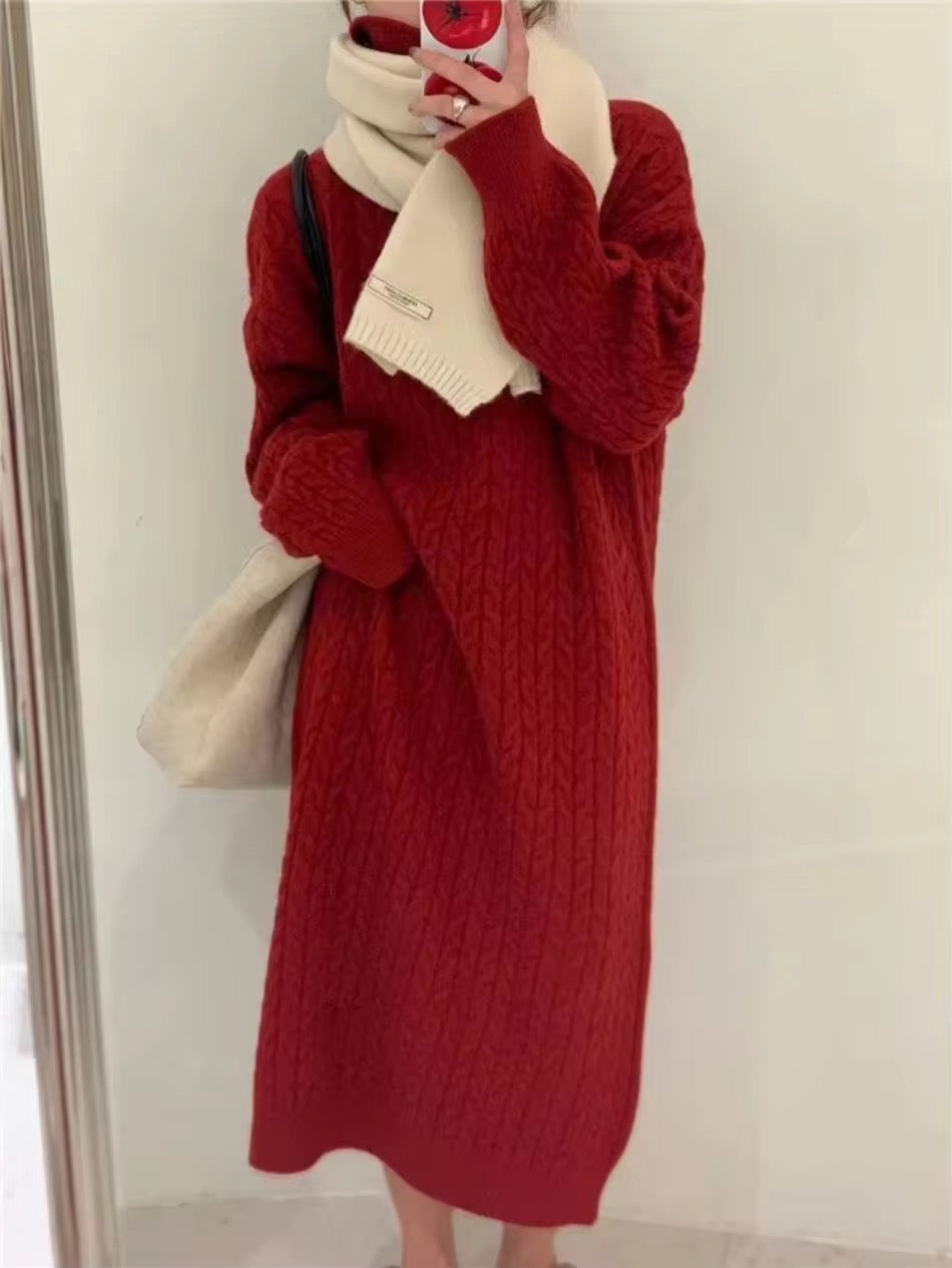 cable-knit dress