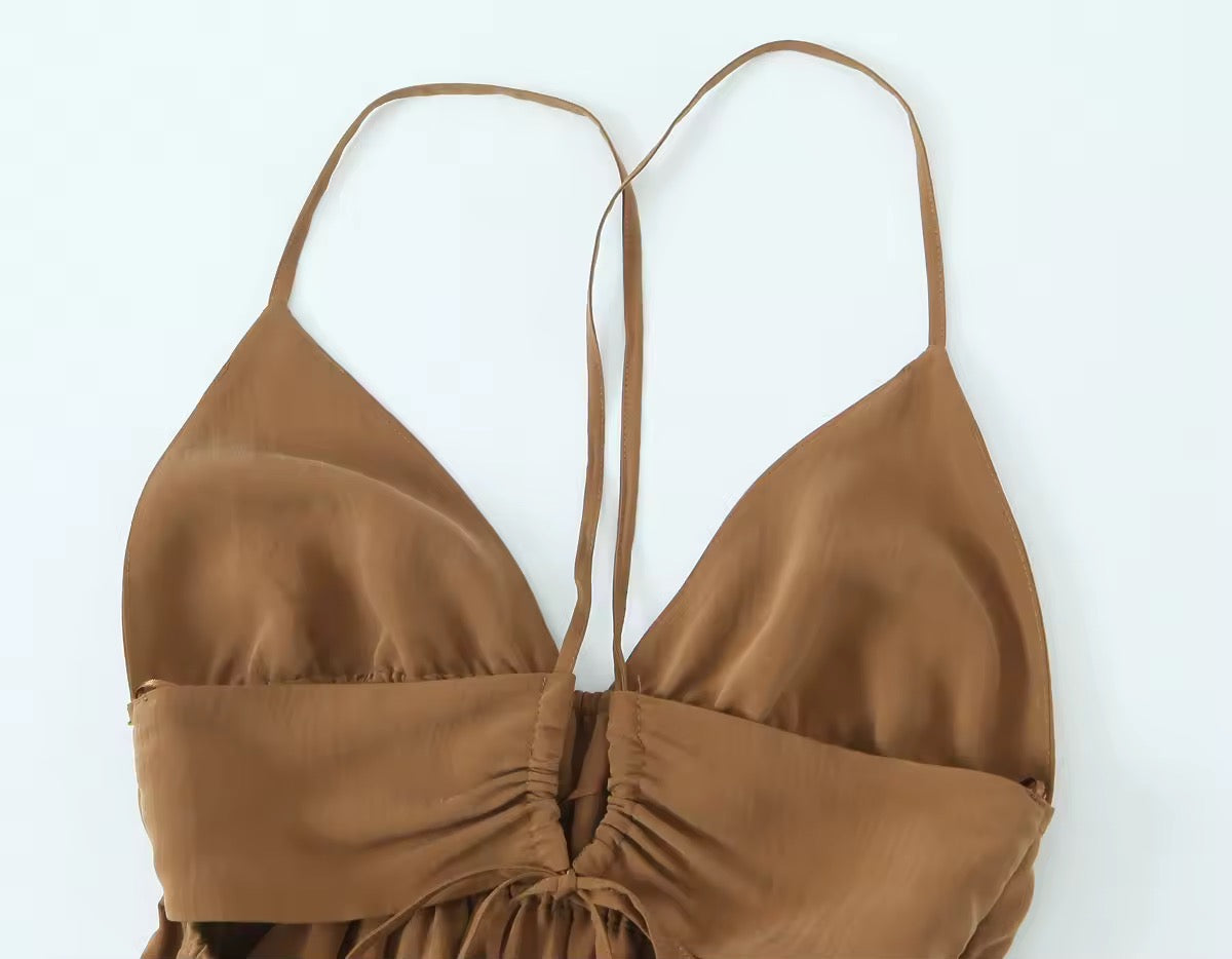 Luftiges Sommerkleid mit Spaghettiträgern