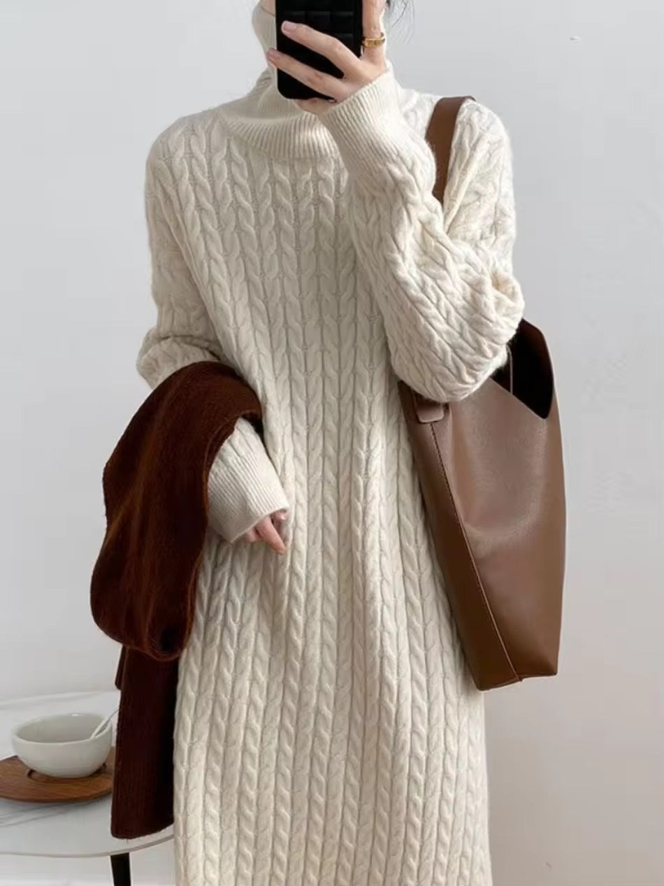 cable-knit dress