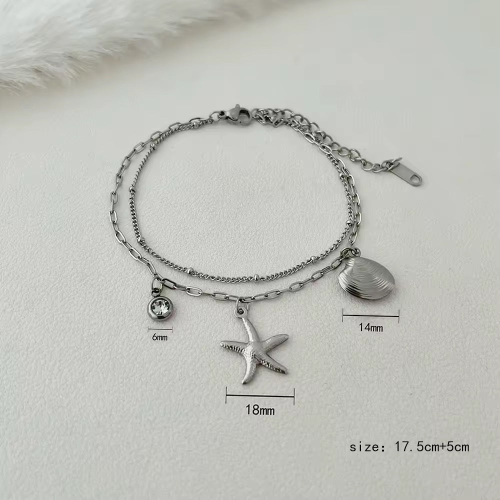 Muschel & Seestern Armband – Wasserfest