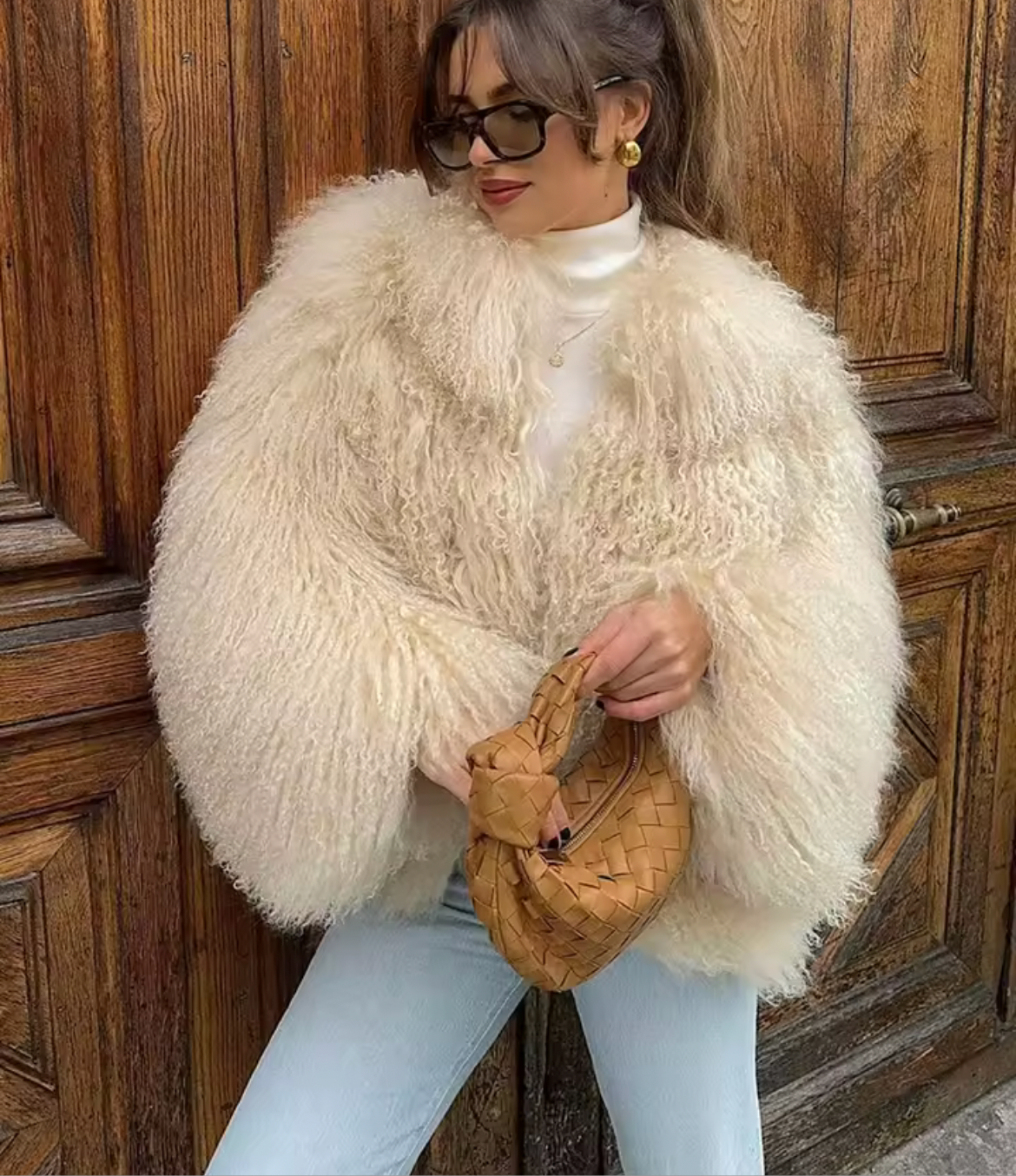 Veste luxueuse en fausse fourrure