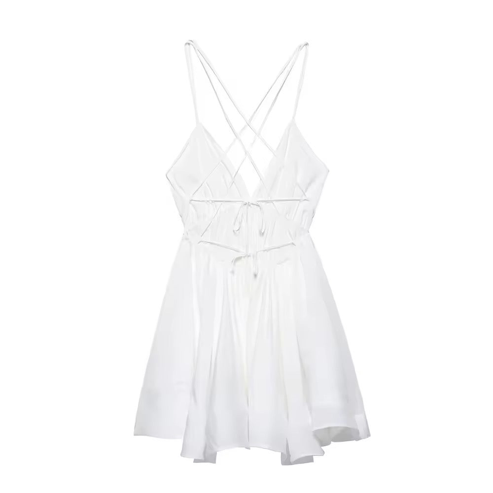 Luftiges Sommerkleid mit Spaghettiträgern