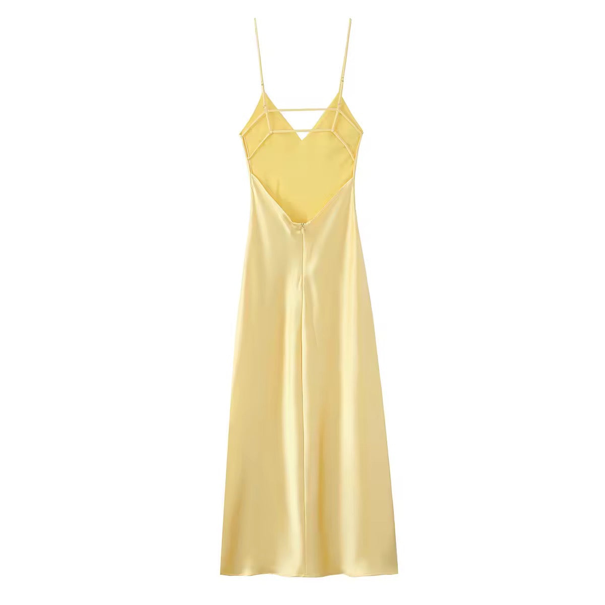 Langes Satin Slip Kleid