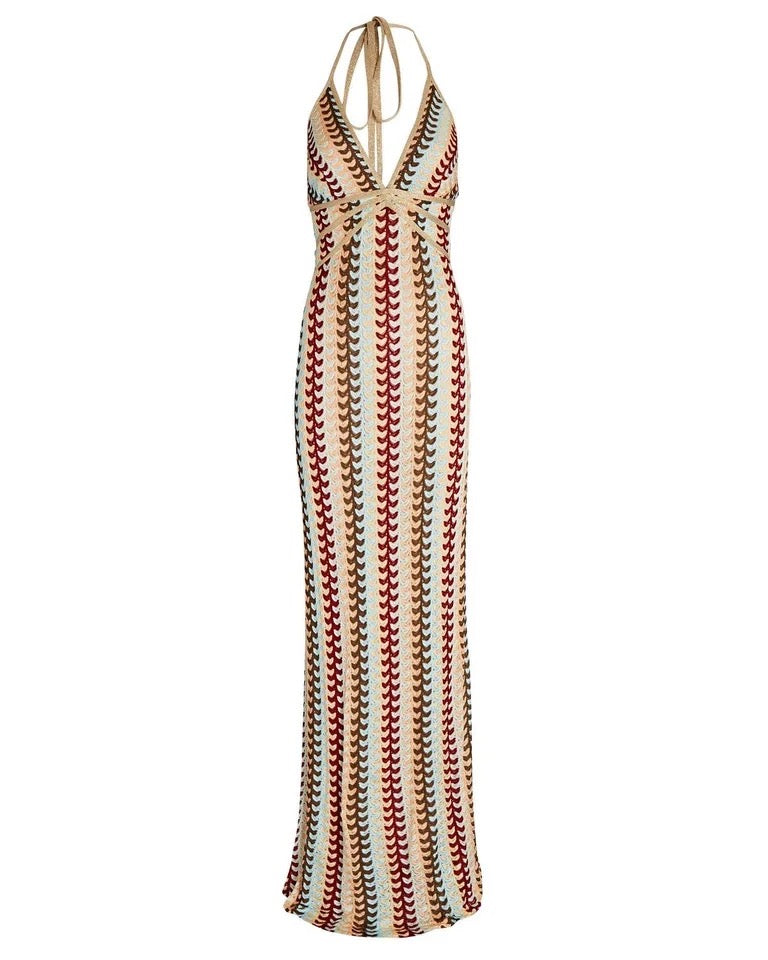 Robe longue d'été avec motif au crochet