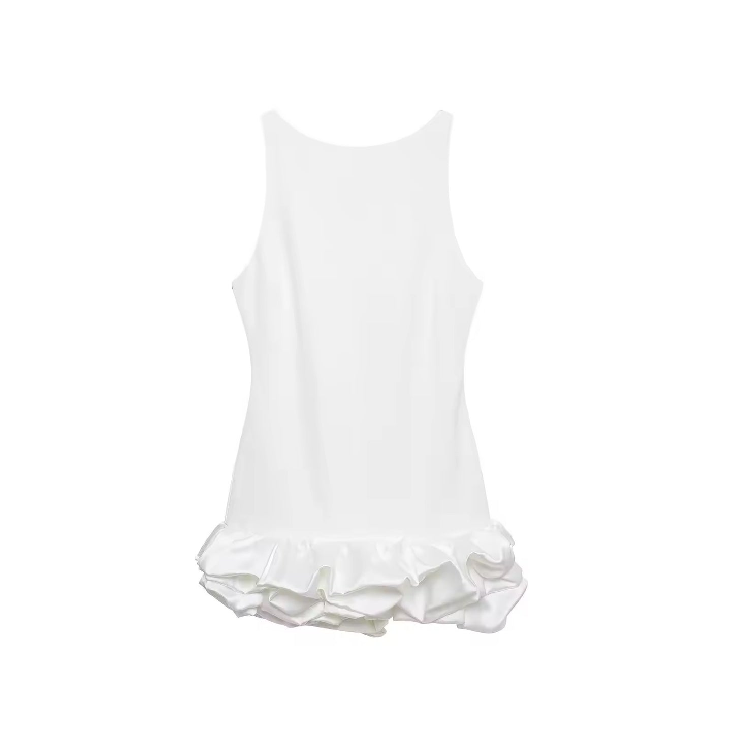 mini dress with ruffle details