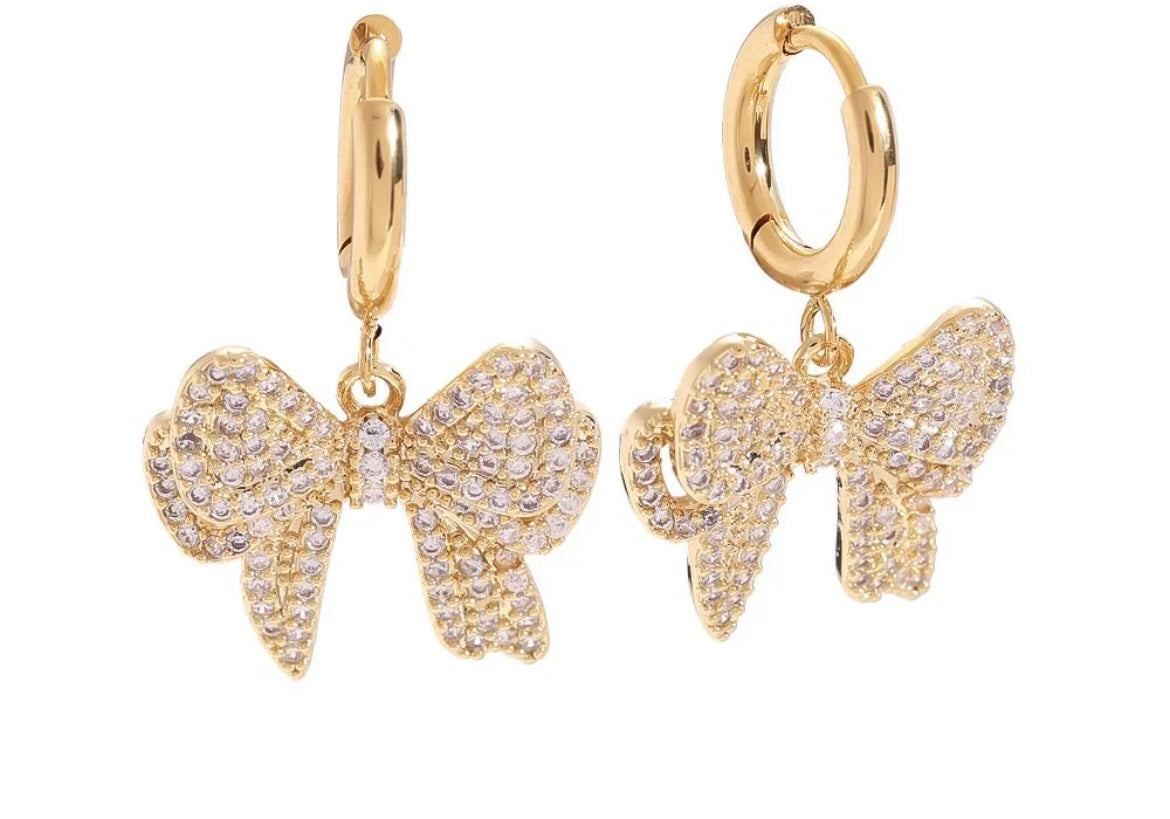 Elegante Schleifen-Ohrringe “Golden Grace“
