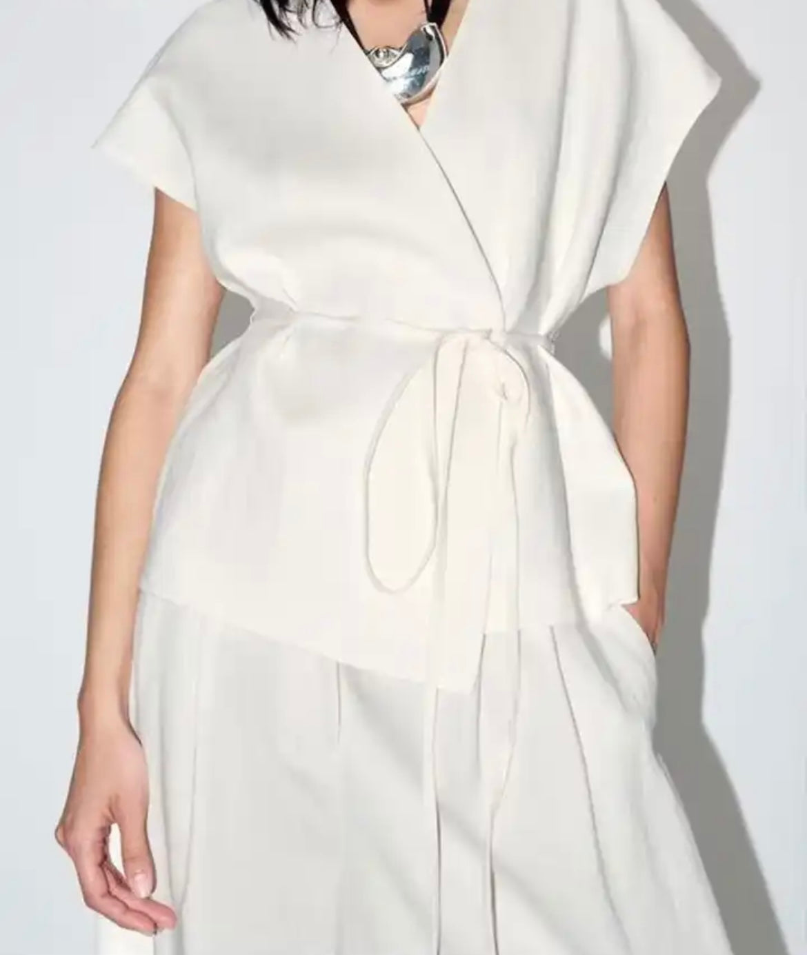 Elegance Wrap Top & Wide Pants Set