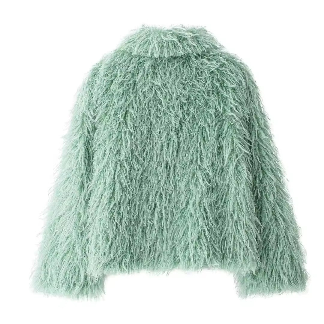 Luxuriöse Kunstpelzjacke