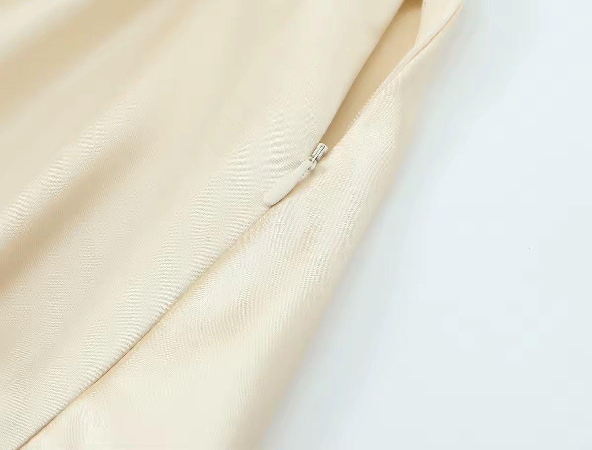 Luna Satin-Maxikleid
