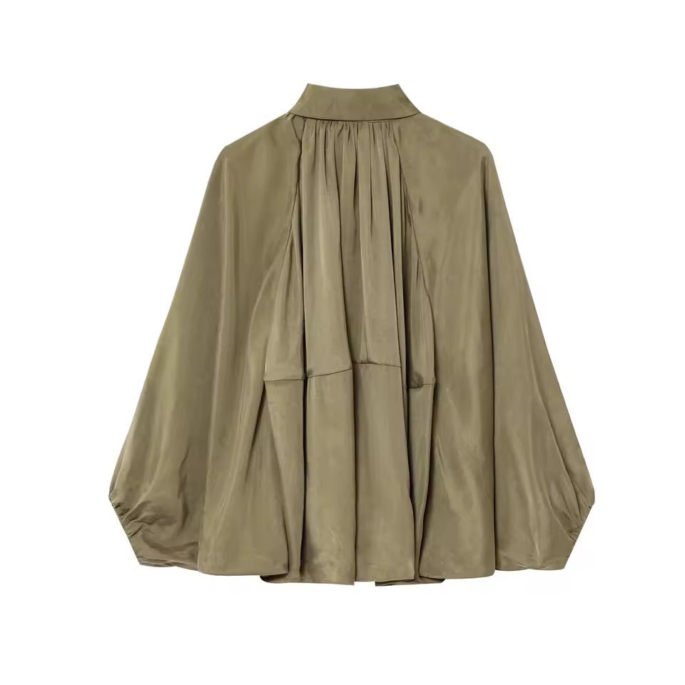 Oversize-Jacke in Seidenoptik